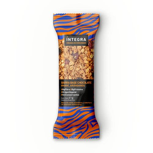 Barra Choco Mani Arandanos Integra 41 Gr