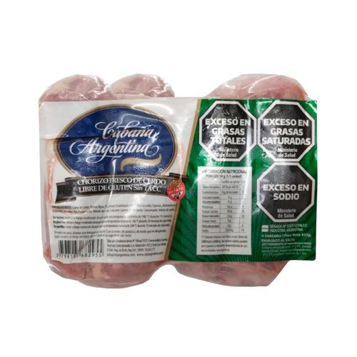 Chorizo Parrillero 4 U - 435 Gr Cabaña Argentina