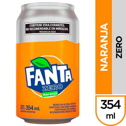 Gaseosa Fanta Naranja Zero 354cc