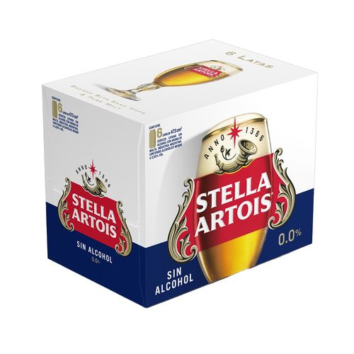 Cerveza 0.0sin Alcohol 473ml X 6u Stella Artois