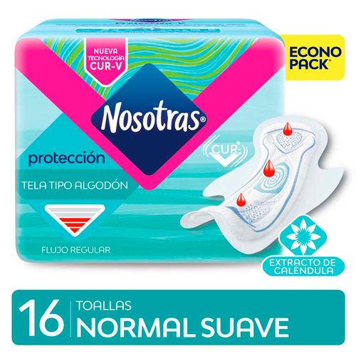 Toalla Nosotras Normal Clásica Curv X 16 U