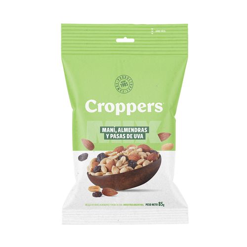 Mix Mani Almendras Y Pasas Croppers 85 Gr