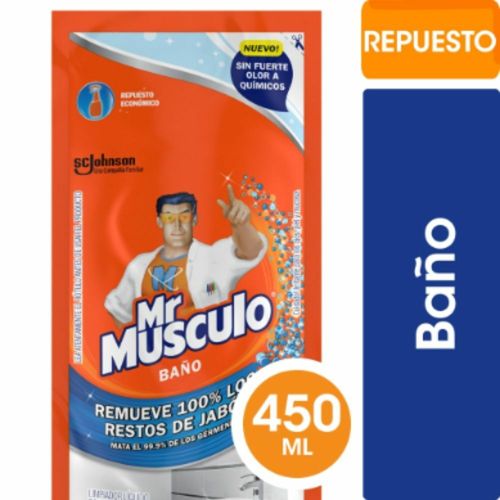 Limpiador De Baño Mr Músculo Líquido Repuesto 450ml