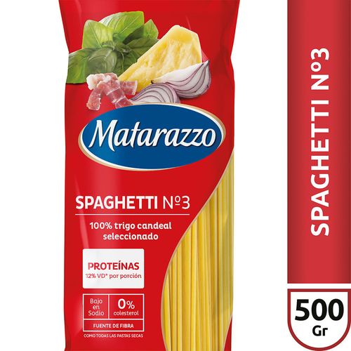 Fideos Matarazzo Spaghetti N3 X500g