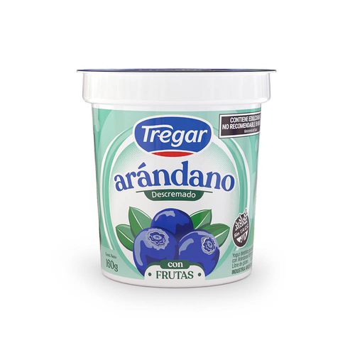 Yogur Descremado Con Arandano Tregar 160g