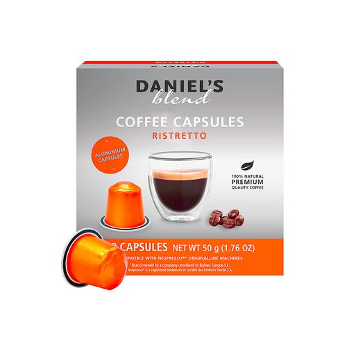 Cápsulas De Café Ristretto Daniels Blend