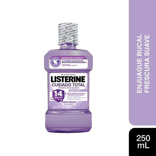Enjuague Bucal Cuidado Total Sin Alcohol 250 Ml Listerine