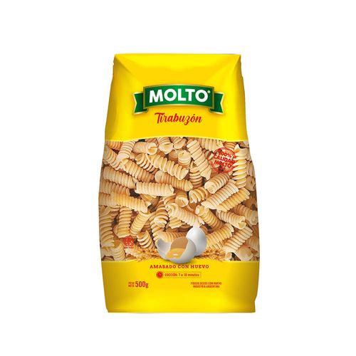 Fideos Molto Tirabuzon Huevo 500g