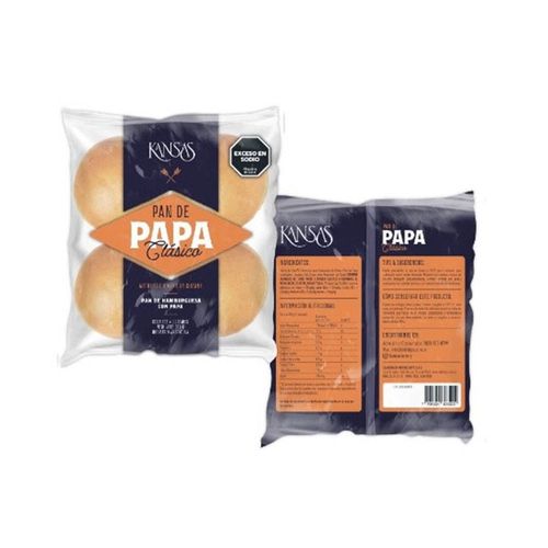 Pan De Hamburguesa De Papa X 4 Unidades Kansas
