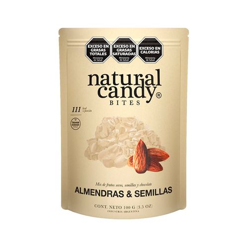 Almendras Bañadas Con Chocolate Blanco Natural Candy 100 Gr