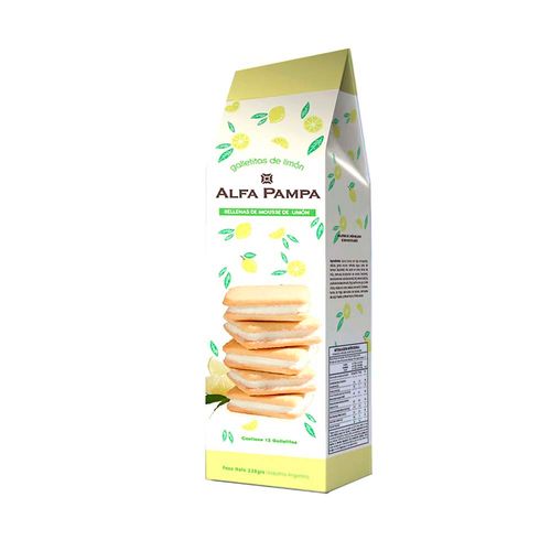 Galletita Alfa Pampa Relleno Limon X 228 Gr