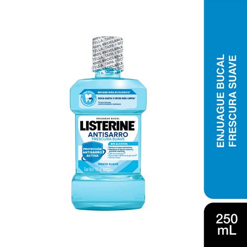 Enjuague Bucal Listerine Antisarro Suave Sn Alcohol X250