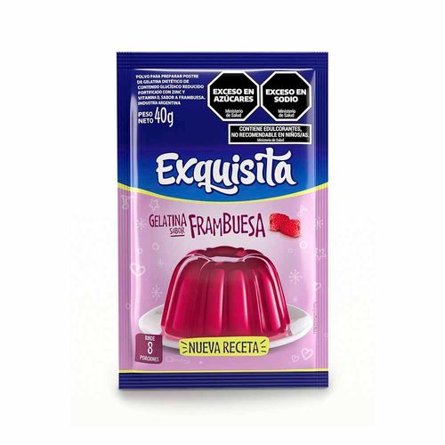 Gelatina Frambuesa Exquisita X 40 Gr