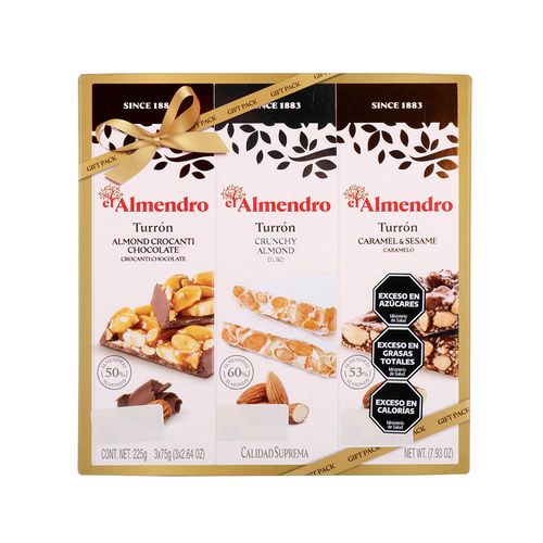 Tripack Turrones Regalo El Almendro Cja 225g-cja-gr.-225