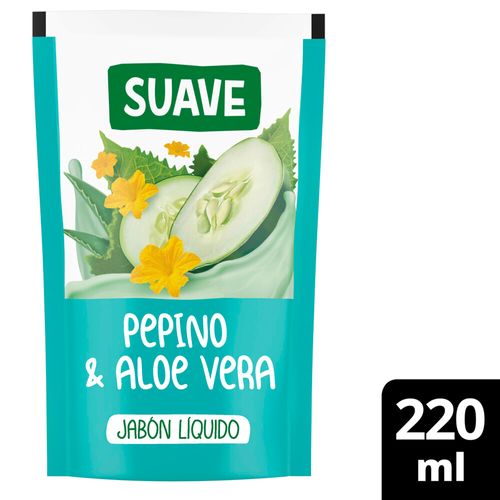 Jabón Líquido Para Manos Suave Pepino Y Aloe 220 Ml