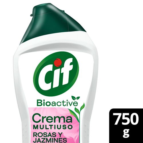 Limpiador En Crema Cif  Bioactive Rosas Y Jazmines 500 Ml