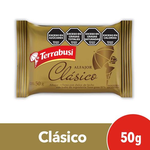 Alfajor Terrabusi Chocolate Clásico 50 Gr