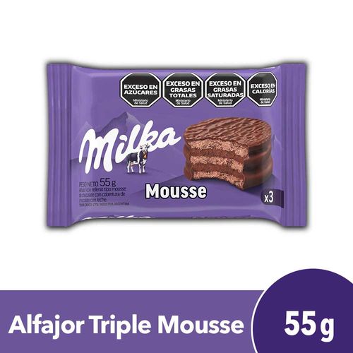 Alfajor Milka Triple Mousse 55 Gr