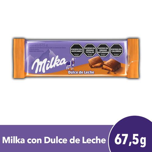 Chocolate Milka Relleno Dulce de Leche 67,5 Gr