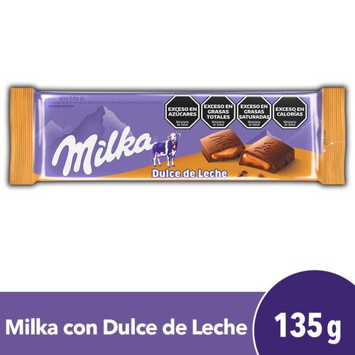 Chocolate Milka Relleno Dulce De Leche 135 Gr