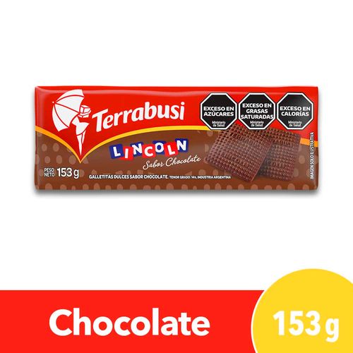 Galletitas Dulces Lincoln Chocolate Terrabusi 153 Gr