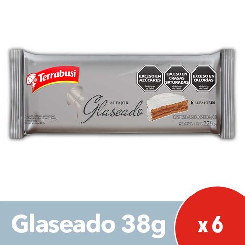 Alfajor Terrabusi Blanco Glaseado 228 Gr - 6 U