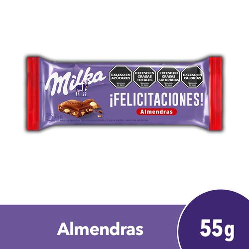 Chocolate Milka con Almendras  55 Gr