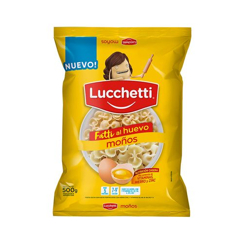 Fideos Moños Al Huevo Lucchetti X 500 Gr