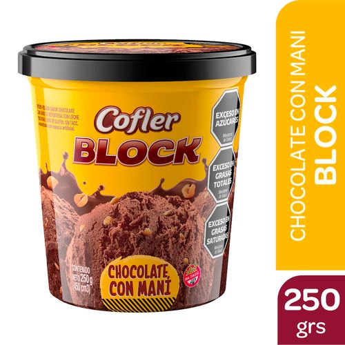 Helado Pote Cofler Chocolate Con Maní 250 Gr