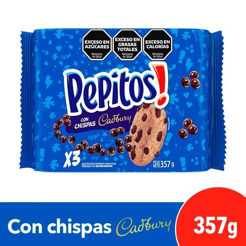 Galletitas Pepitos Con Chips De Chocolate 357 Gr Pack X 3 U De 119 Gr