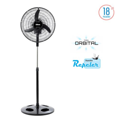 Ventilador Pie  18" Negro 75w Vprn18 Liliana