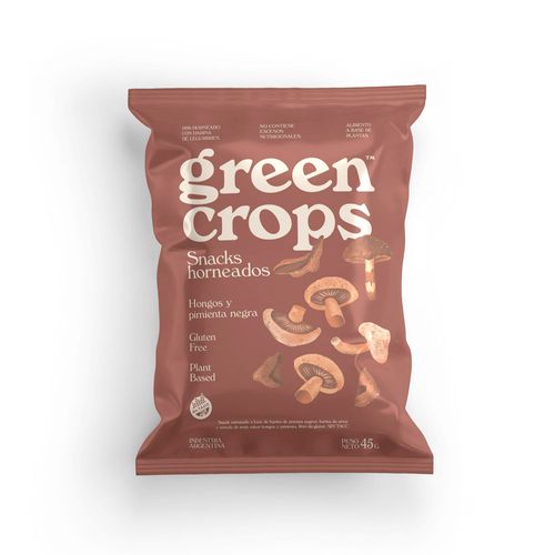 Snacks Green Crops Hongos Y Pimienta X45g