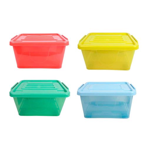 Caja Organizadora Ruedas 13 L Color Transparente X 1 Un Krea