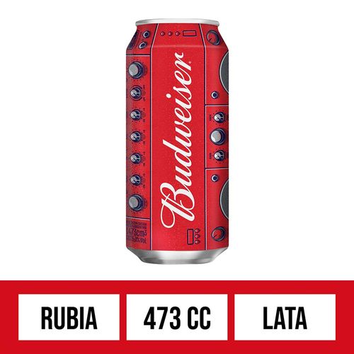 Cerveza Budweiser Música X 473 Ml