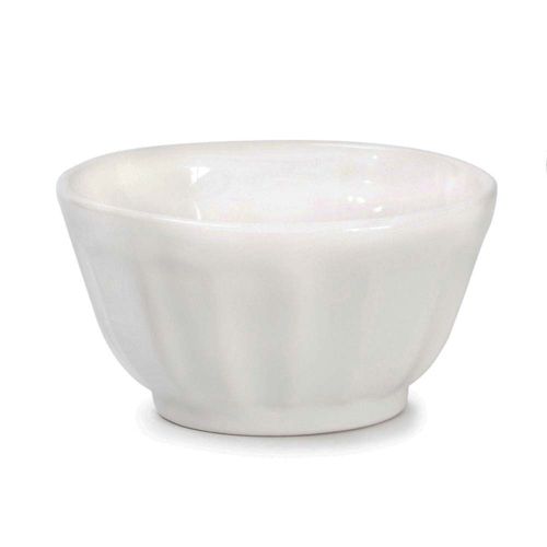 Bowl Facetado Ch 13 Cm Blanca  X 1 U Bzp