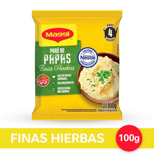 Pure De Papas Maggi Finas Hierbas X100g