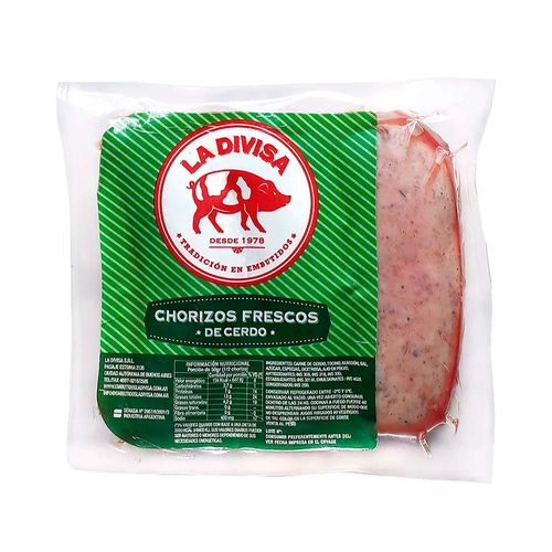 Chorizo Puro Cerdo Al Vacio X400 Grs- La Divisa
