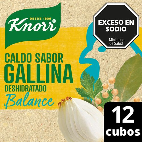 Caldo De Gallina Deshidratada Balance 12 Cubos Knorr