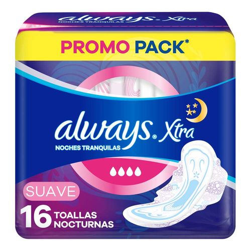 Toallas Nocturnas Xtra Noches Tranquilas Suave 16 Un Always