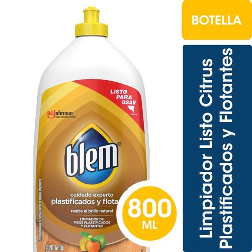 Limpia Pisos Plastificados Blem Citrus Botella 800ml