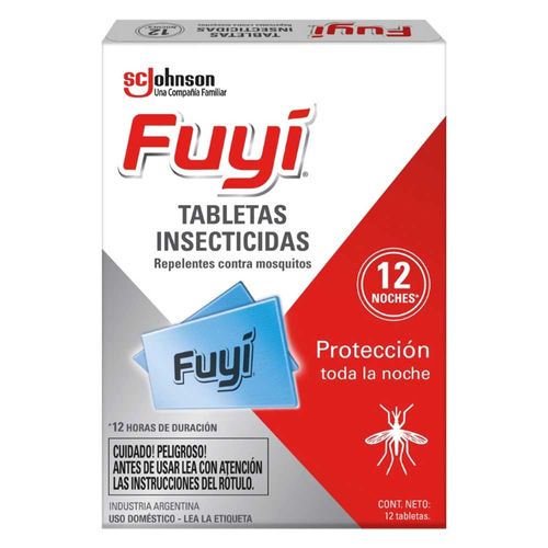 Tabletas Fuyi Repelente Mosquitos 12un