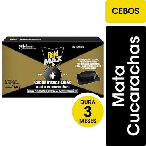 Cebos Insecticida Raid Mata Cucarachas 6un