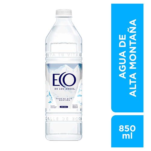 Agua Sin Gas Eco De Los Andes 850 Ml