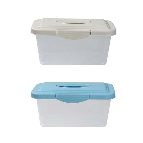 Caja Organizadora 6l Transparente Tapa Color 3c Krea