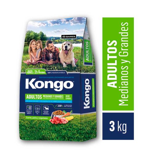 Alimento Kongo Para Perros X 3 Kg