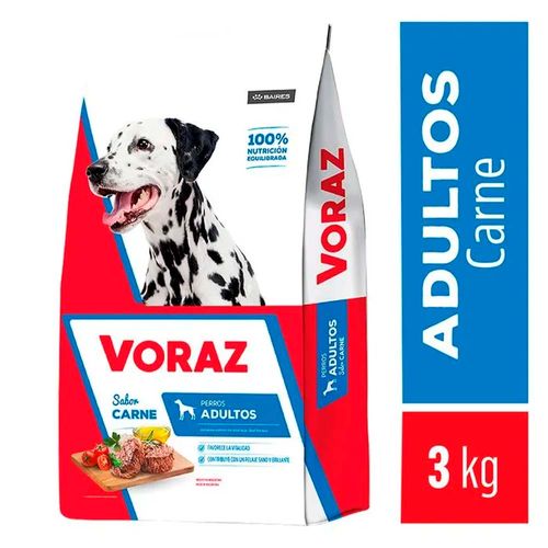 Alimento Voraz Perros Adult Carne X 3kg