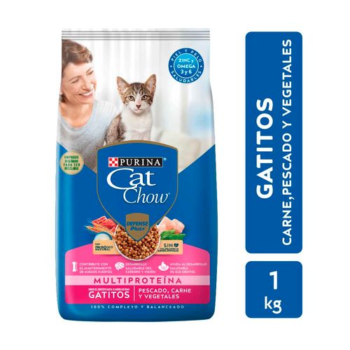 Alimento Cat Chow Gatitos Pescado Carne Vegetales