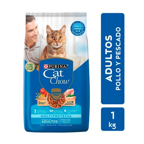 Alimento Cat Chow Adulto Pescado Pollo 1 Kg