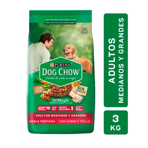 Dog Chow Adulto Medianos Y Grandes X3kg