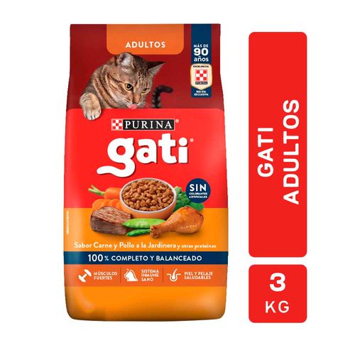 Alimento Gati Carne Y Pollo X 3kg